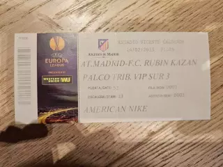 14.02.2013 Атлетико Мадрид - Рубин Казань билет 2