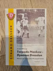 26.11.1975 - Динамо Дрезден - Торпедо Москва