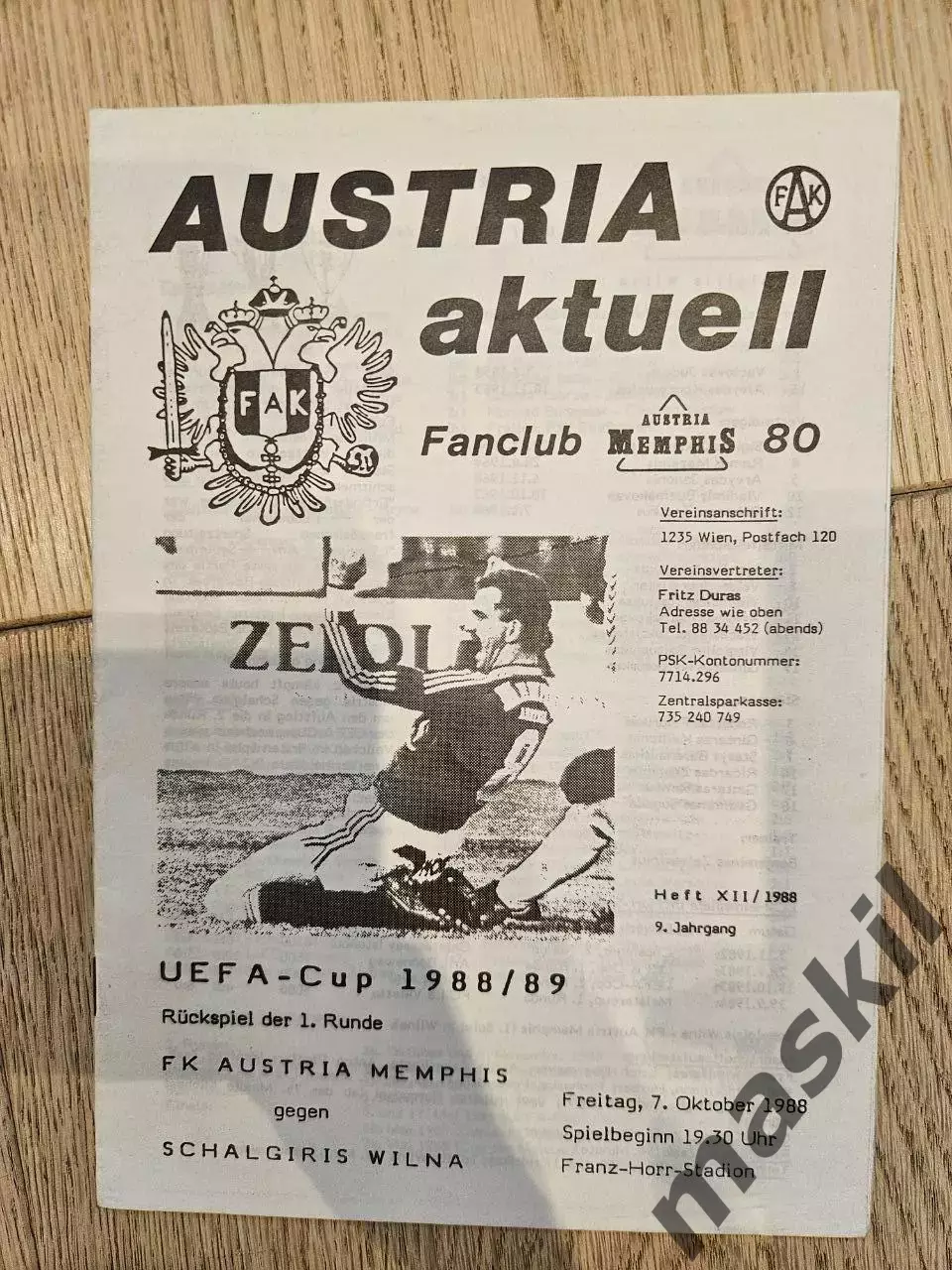07.10.1988 - Аустрия Вена - Жальгирис Вильнюс