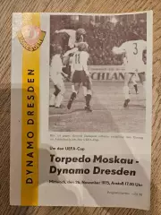 26.11.1975 Динамо Дрезден - Торпедо Москва