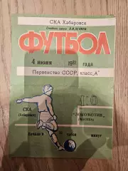 04.06.1981 - СКА Хабаровск - Локомотив Москва