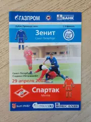 29.04.2003 Зенит Санкт-Петербург - Спартак Москва Кубок премьер лиги