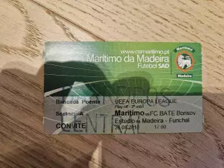 26.08.2010 Маритиму - БАТЭ Борисов Билет