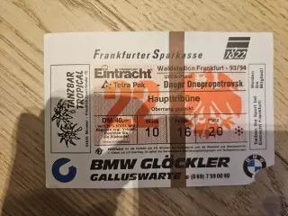 19.10.1993 Айнтрахт Эйнтрахт - Днепр Билет Дніпро