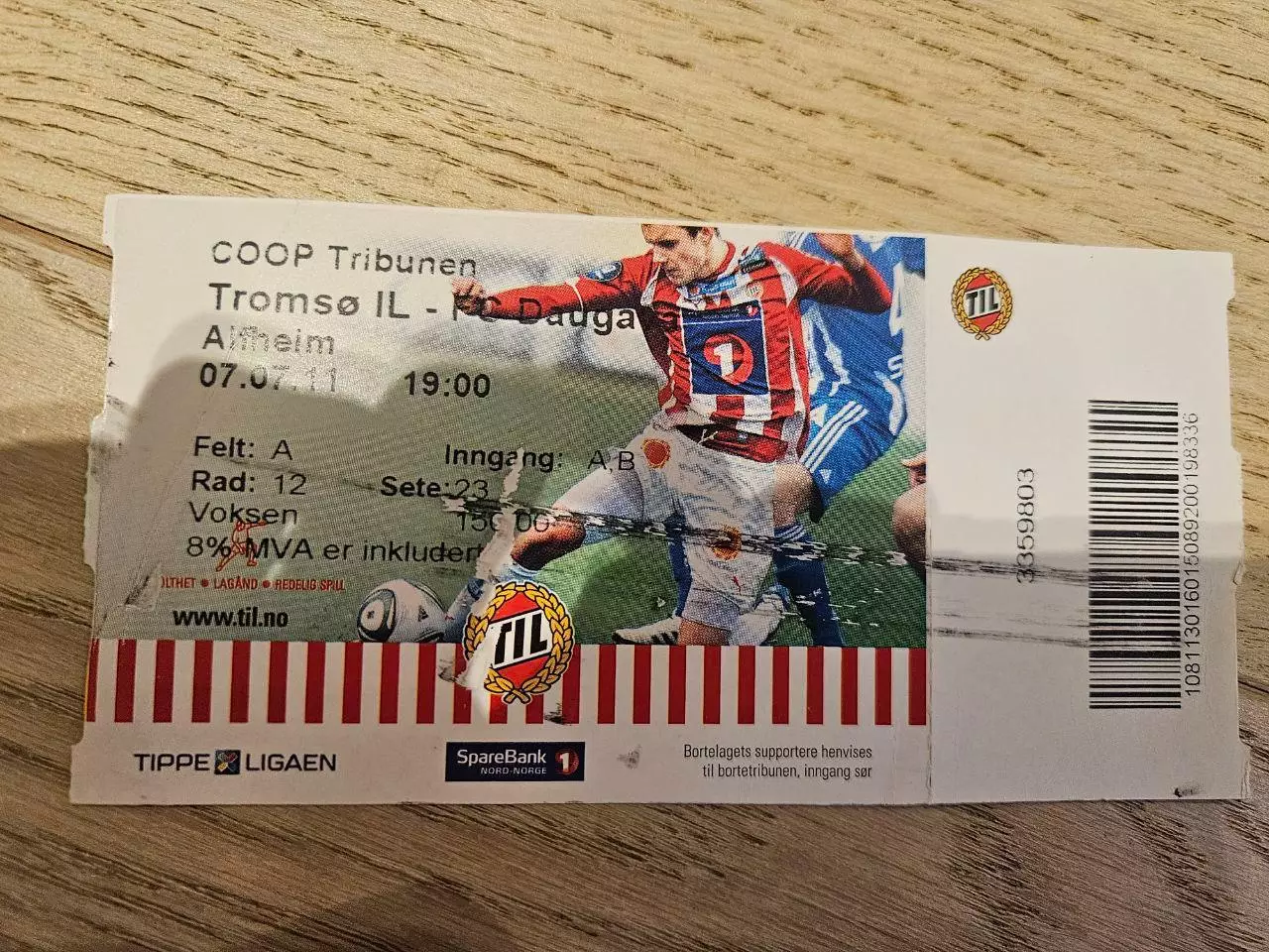 07.07.2011 Тромсе - Даугава Билет 2