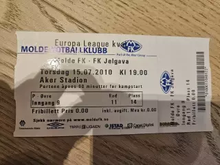 15.07.2010 Мольде - Елгава Билет