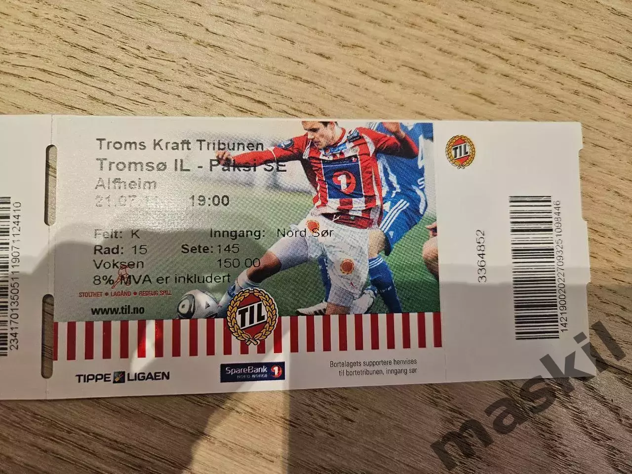 21.07.2011 Тромсе - Пакш Билет 1