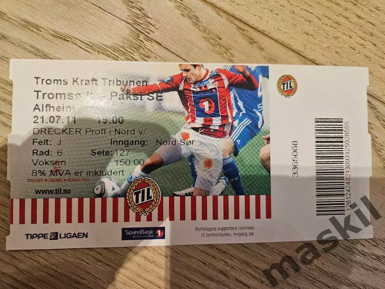 21.07.2011 Тромсе - Пакш Билет 3