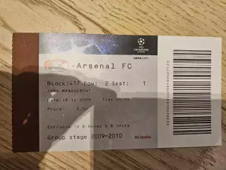 20.10.2009 АЗ Алкмаар - Арсенал Лондон Билет