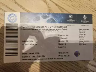 29.09.2009 Униря - Штутгарт Билет
