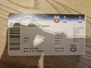 16.07.2009 Стяуа Бухарест - Уйпешт Билет