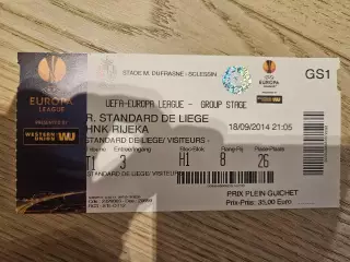 18.09.2014 Стандард Льеж - Риека Билет