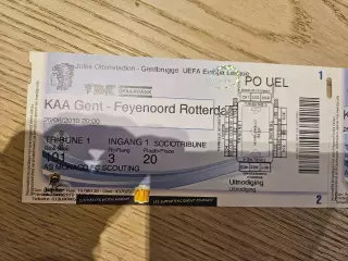 26.08.2010 Гент - Фейеноорд Роттердам Билет