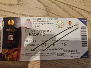 16.09.2010 Брюгге - ПАОК Билет