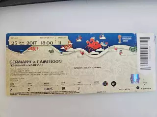 25.06.2017 Германия - Камерун матч №11 Кубок Конфедераций билет