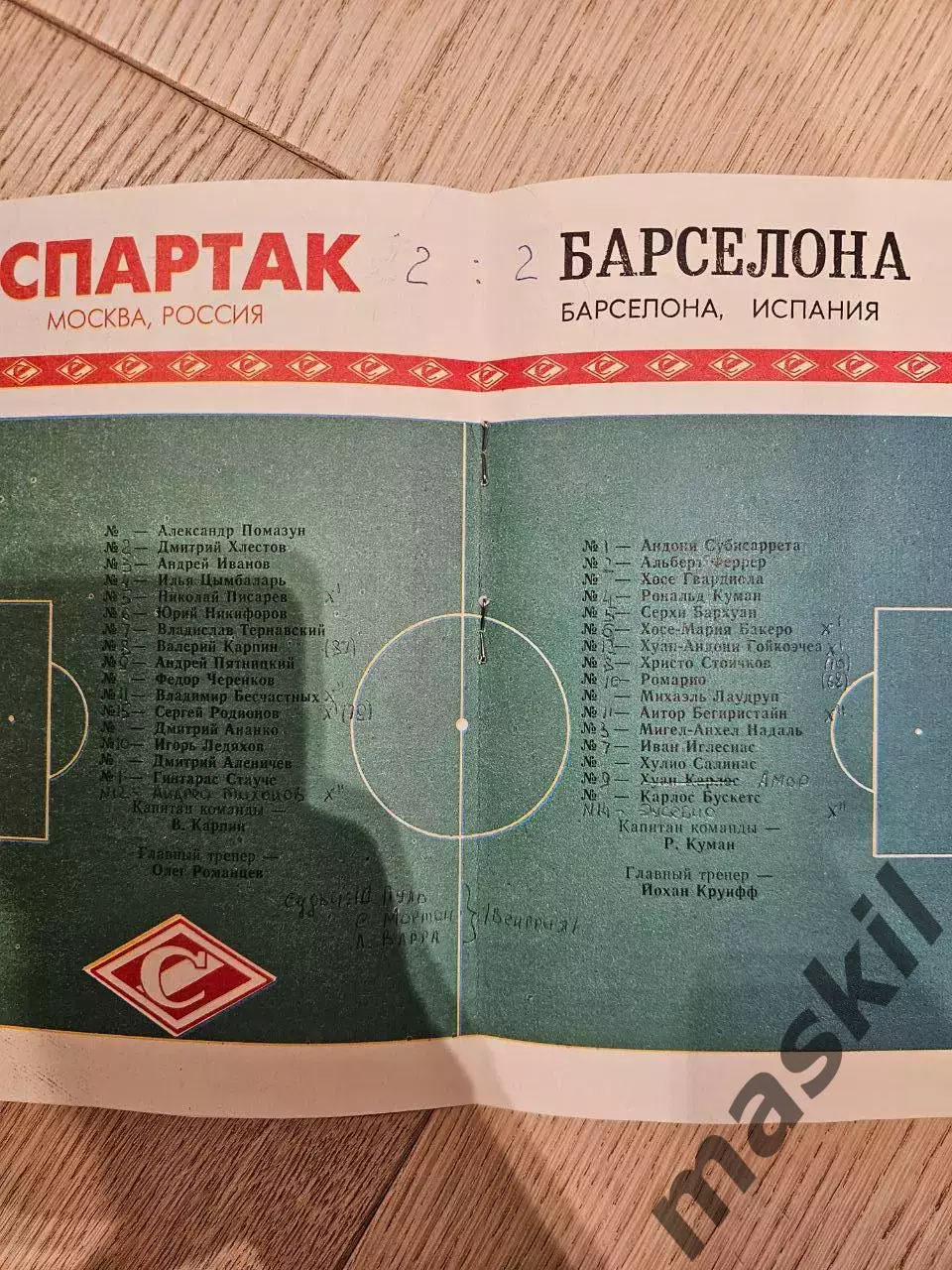 02.03.1994 Спартак Москва - Барселона КБ Спартак 1