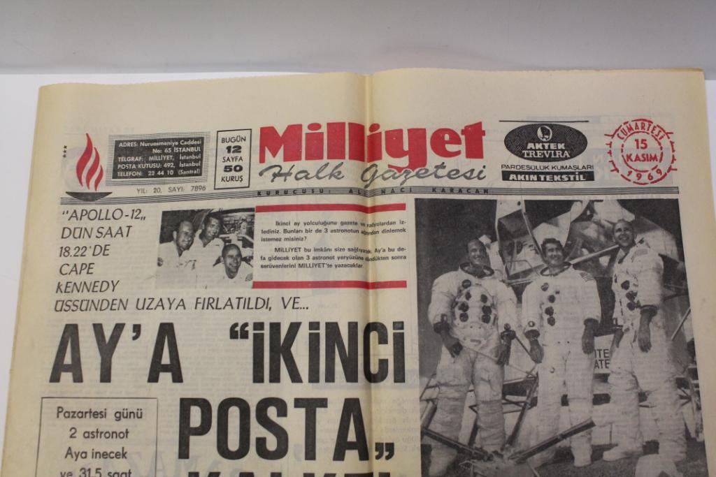 Турция - СССР 16.11.1969 Газета Milliyet — «Нация» от 15.11.1969 1