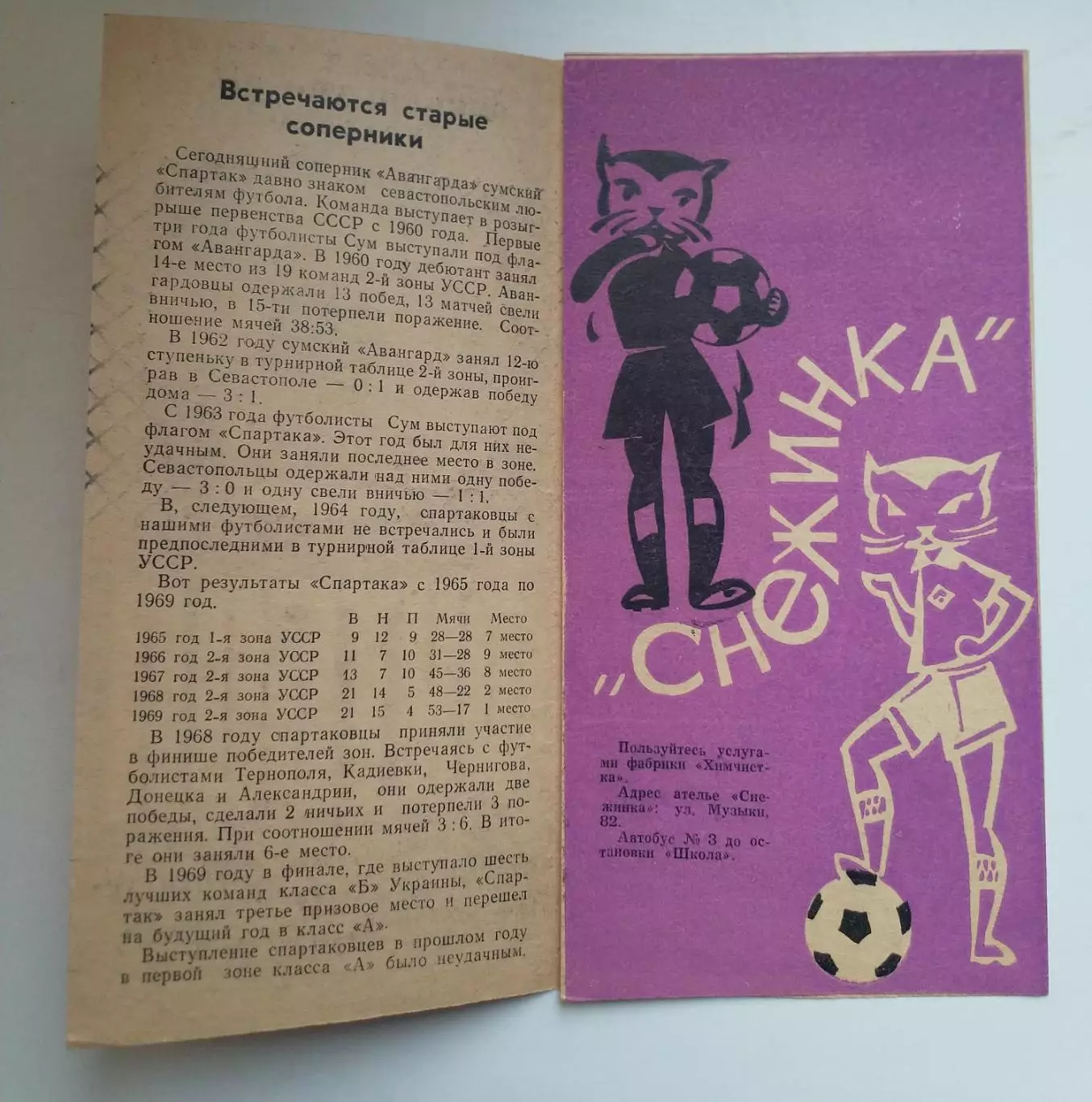 Авангард Севастополь - Спартак Сумы1971г. 1