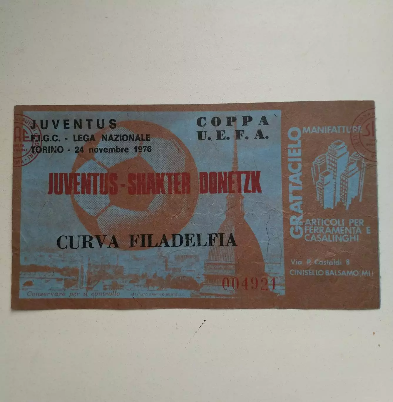 Ювентус - Шахтер Донецк кубок УЕФА 1976г.