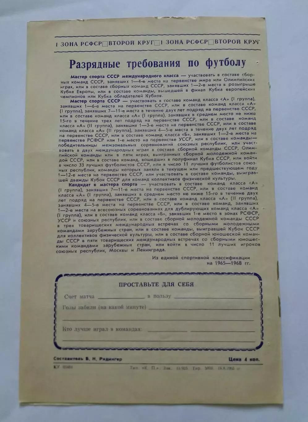 Балтика Калининград - Волга Ульяновск 1963 1