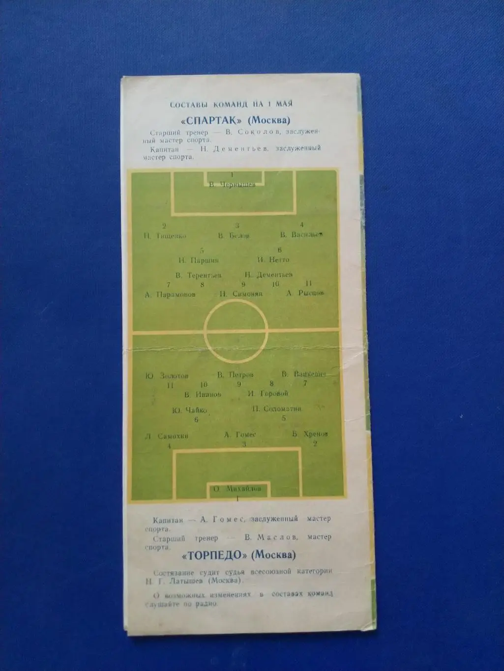 Спартак Москва - Торпедо Москва 1953г. 1