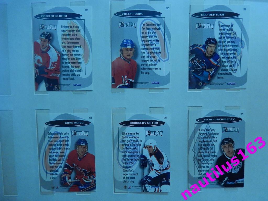 Коллекционные хоккейные карточки. НХЛ 1996. SkyBox USA. 3. 1