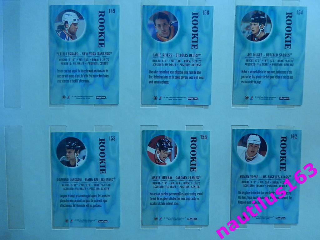 Коллекционные хоккейные карточки. НХЛ 1996. SkyBox USA. 6. 1