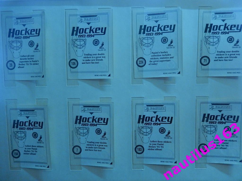 Наклейки Панини. Hockey 1993-1994. NHL. 1