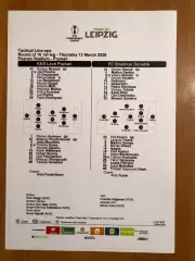 Лех Познань (Польша) - Шахтер Донецк. 12.03.2026. Стартовый протокол. 2-й вид