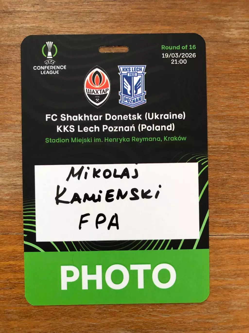 Шахтер Донецк - Лех Познань (Польша). 19.03.2026