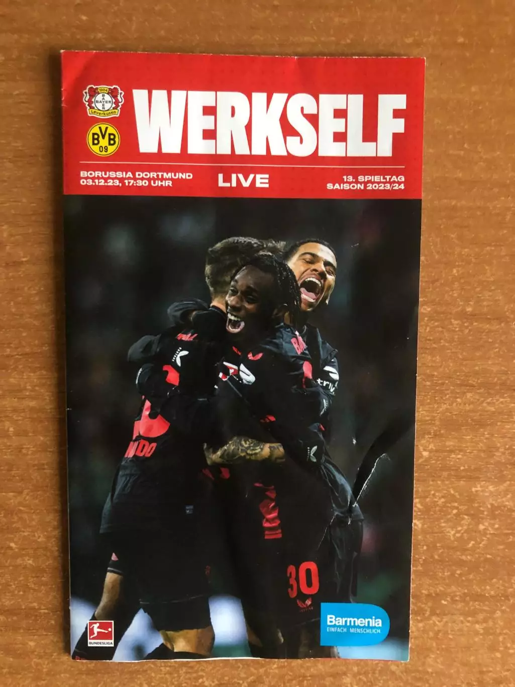 Байер Леверкузен - Боруссия Дортмунд. 03.12.2023. Постер