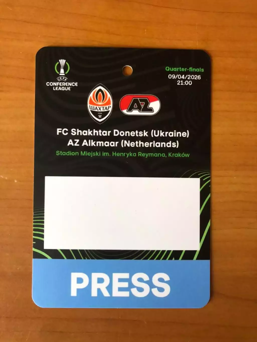 Шахтер Донецк - АЗ Алкмаар. 09.04.2026.