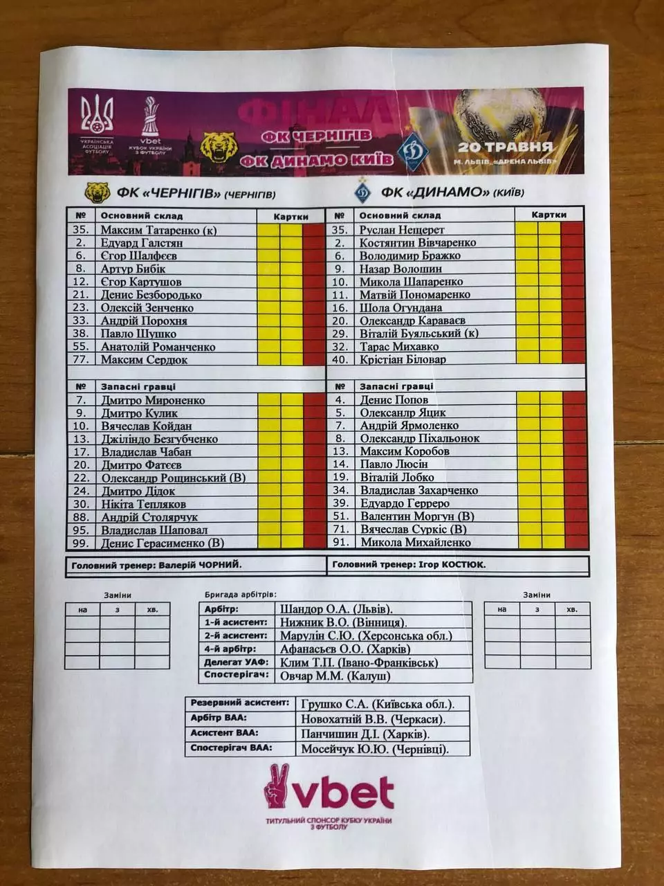 ФК Чернигов - Динамо Киев. 20.05.2026. Финал Кубка Украины