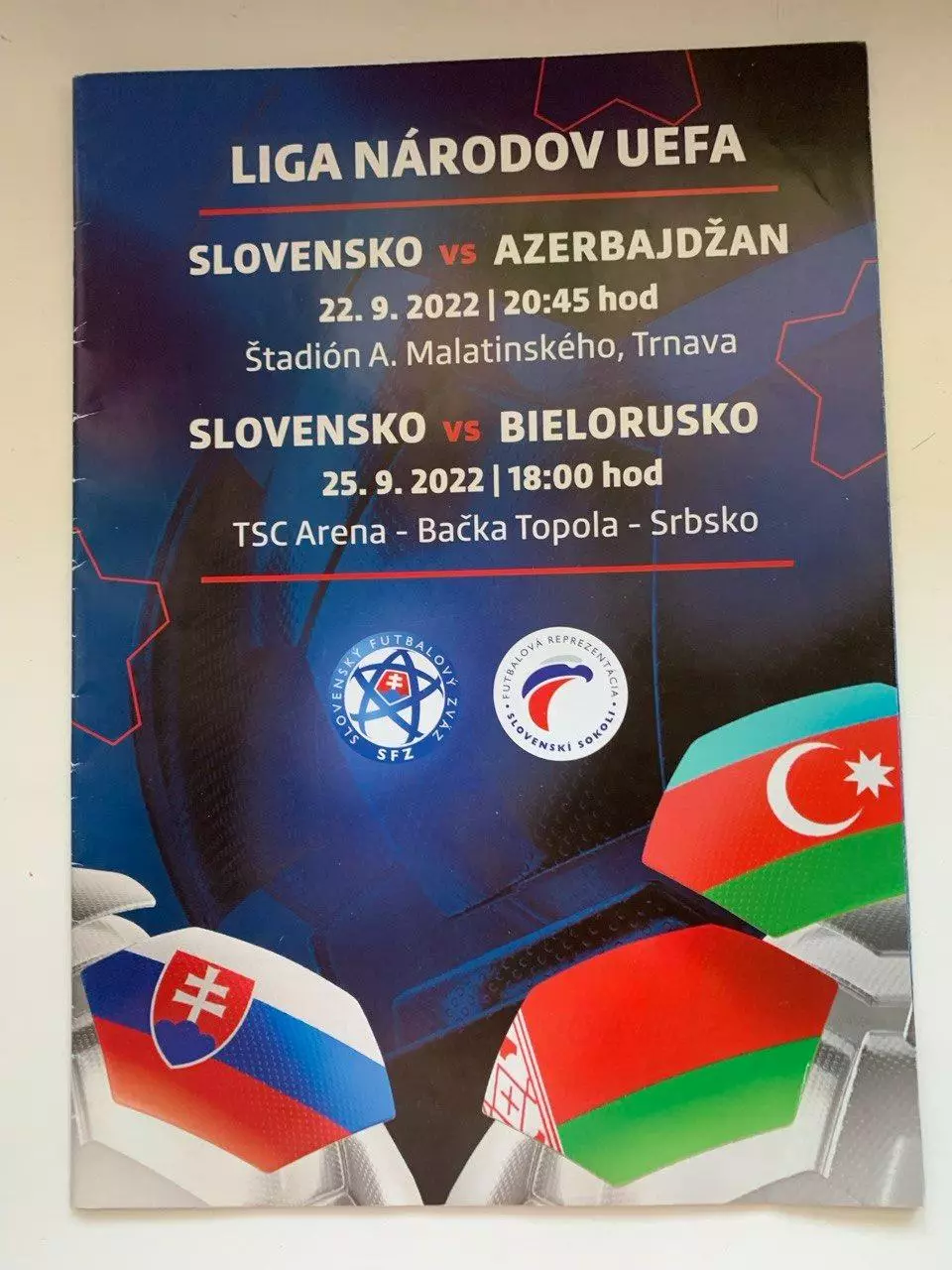 Словакия - Азербайджан 22.09. + Беларусь 25.09.2022