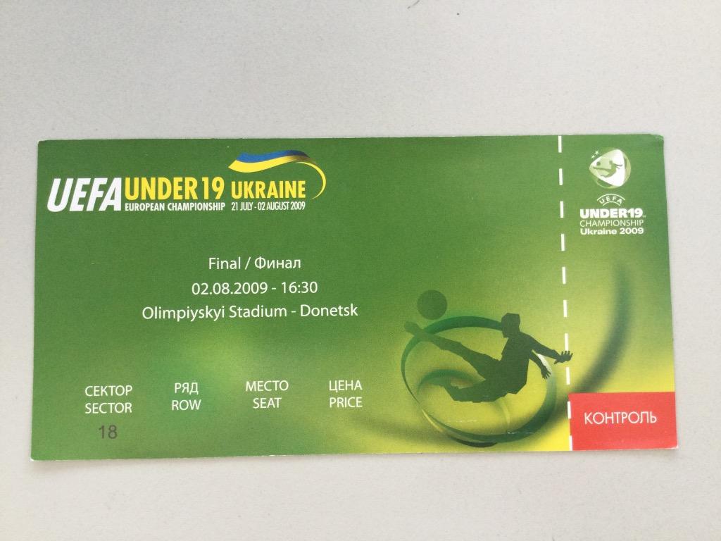 Украина U-19 - Англия U-19. Финал чемпионата Европы-2009. 02.08.2009