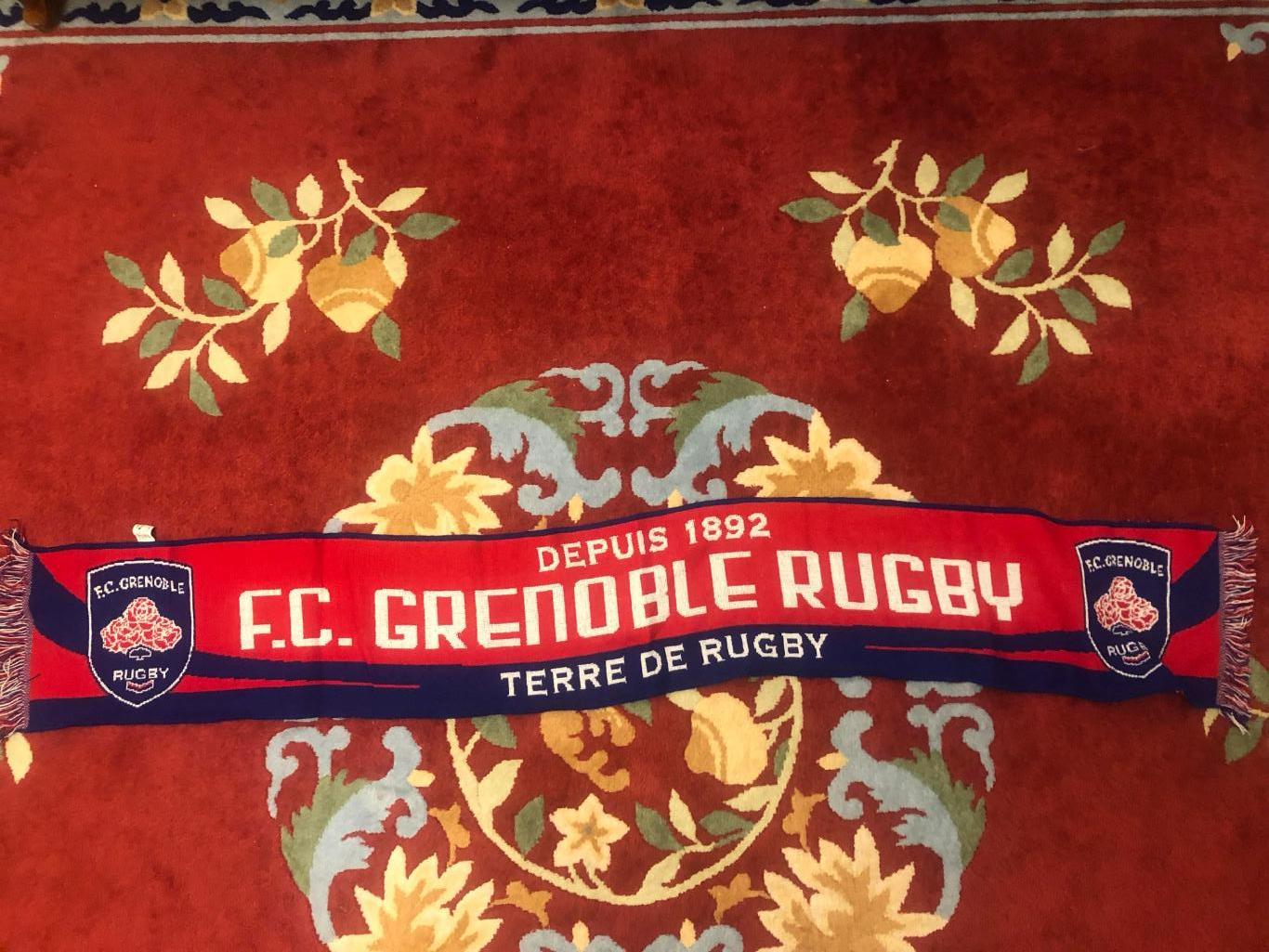 Шарф регбийного клуба FC Grenoble Rugby (Гренобль, Франция)