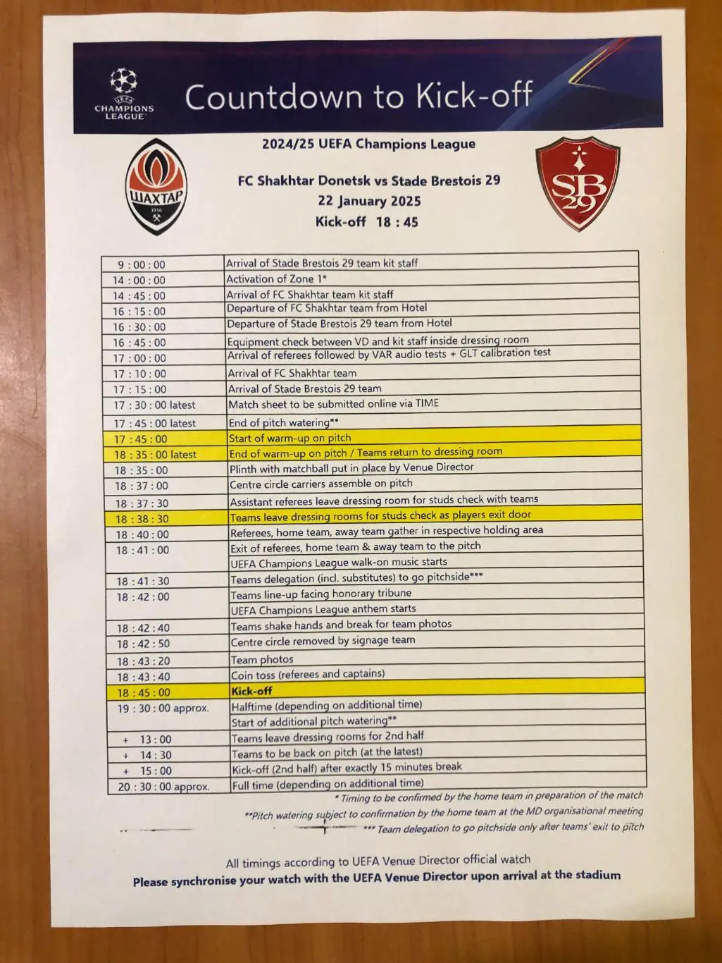 Шахтер Донецк - Брест (Франция). 22.01.2025. Обратный отсчет*