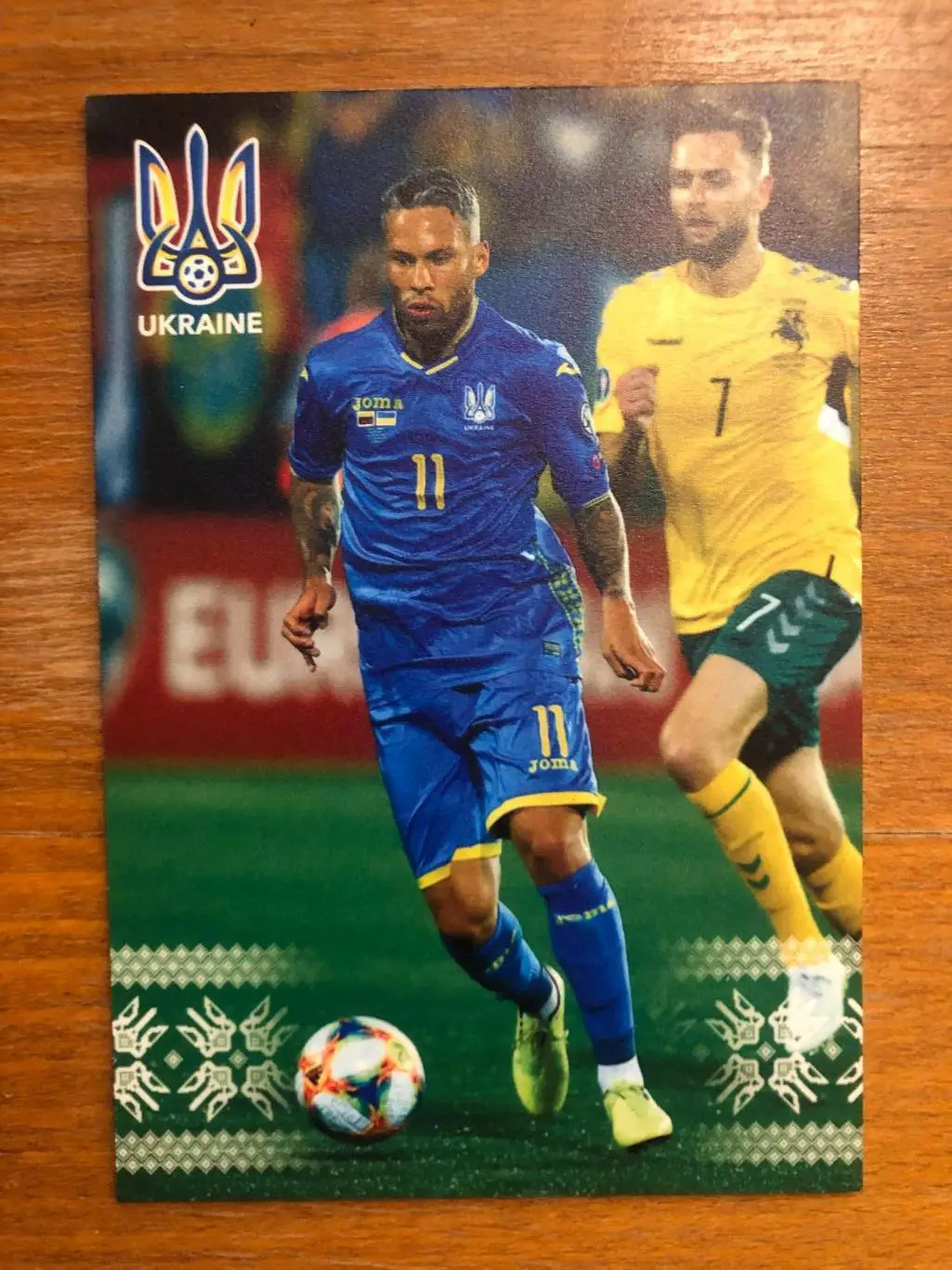 Карточка Марлос. Сборная Украины