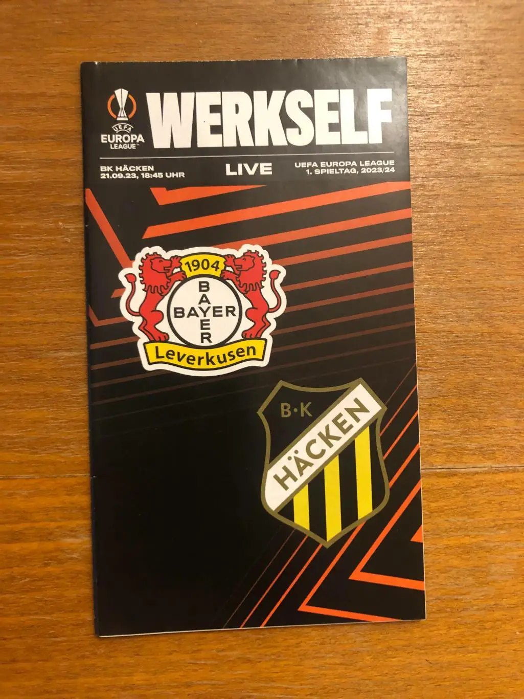 Байер Леверкузен (Германия) - Хеккен (Швеция). Лига Европы. 21.09.2023. Постер