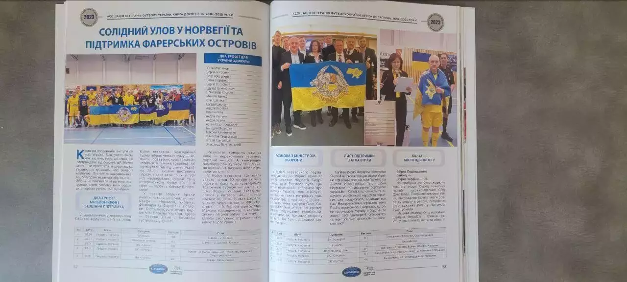 Фото-буклет Ассоциация ветеранов футбола Украины (2016-2025) 2