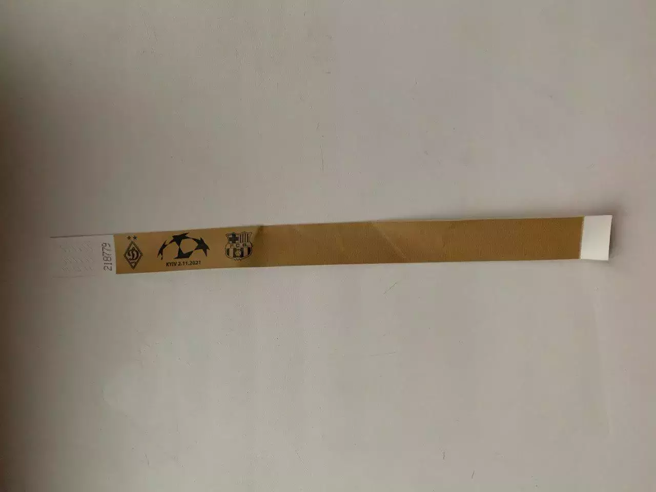 Динамо Киев - Барселона. 02.11.2021. Пропуск-браслет
