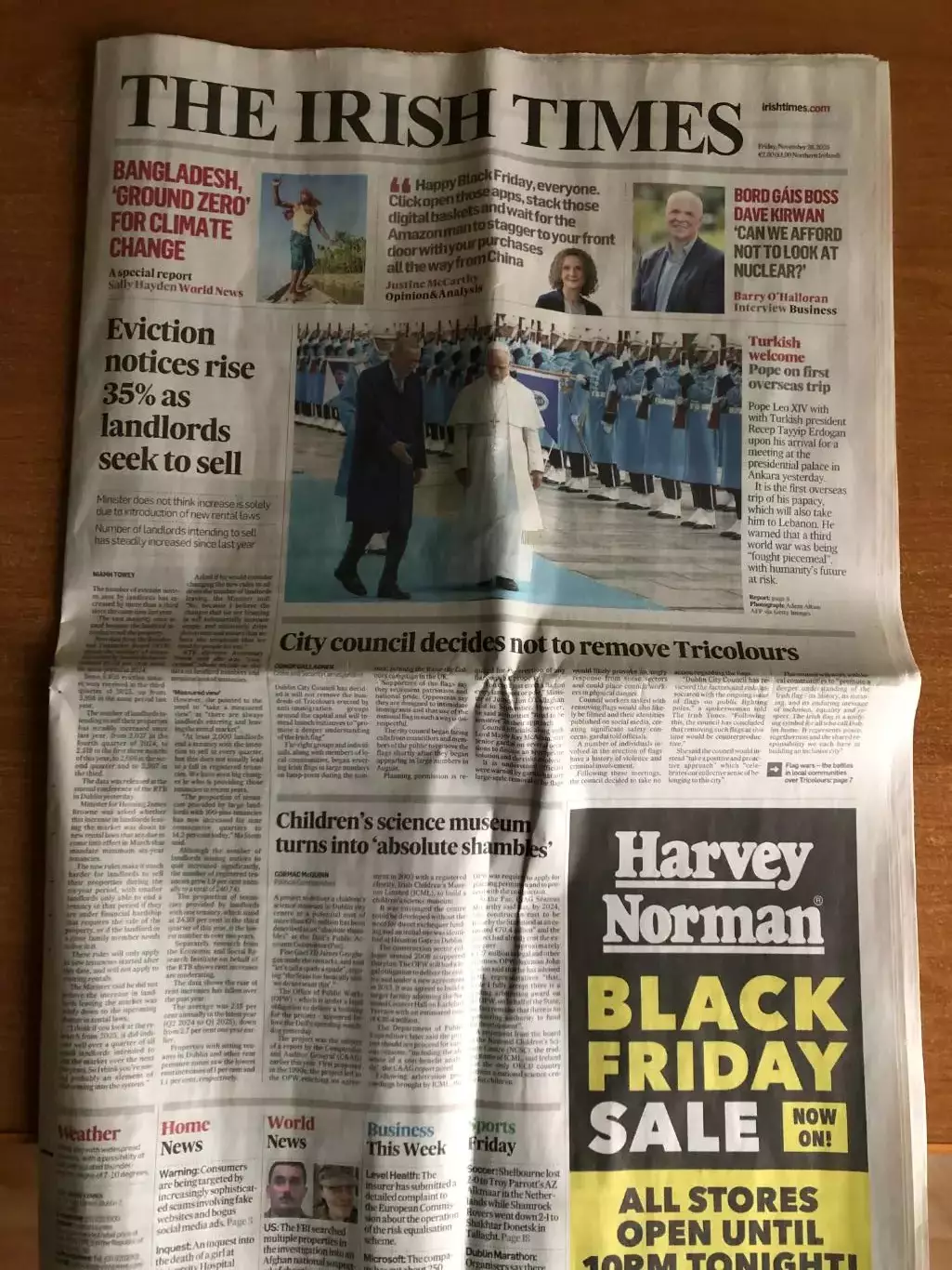 Шемрок Роверс (Ирландия) - Шахтер Донецк. 27.11.2025. Отчет в газете Irish Times 1