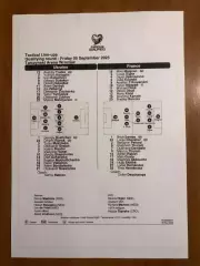 Украина - Франция. 05.09.2025. Стартовый протокол