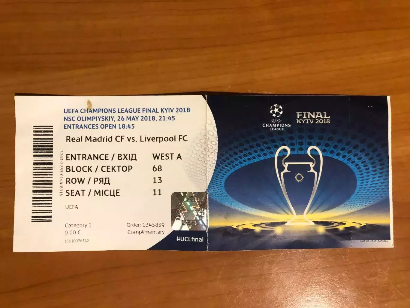 Реал Мадрид - Ливерпуль. 26.05.2018. Финал Лиги чемпионов