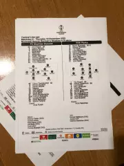 Шахтер Донецк - Риека (Хорватия). 18.12.2025. Стартовый протокол