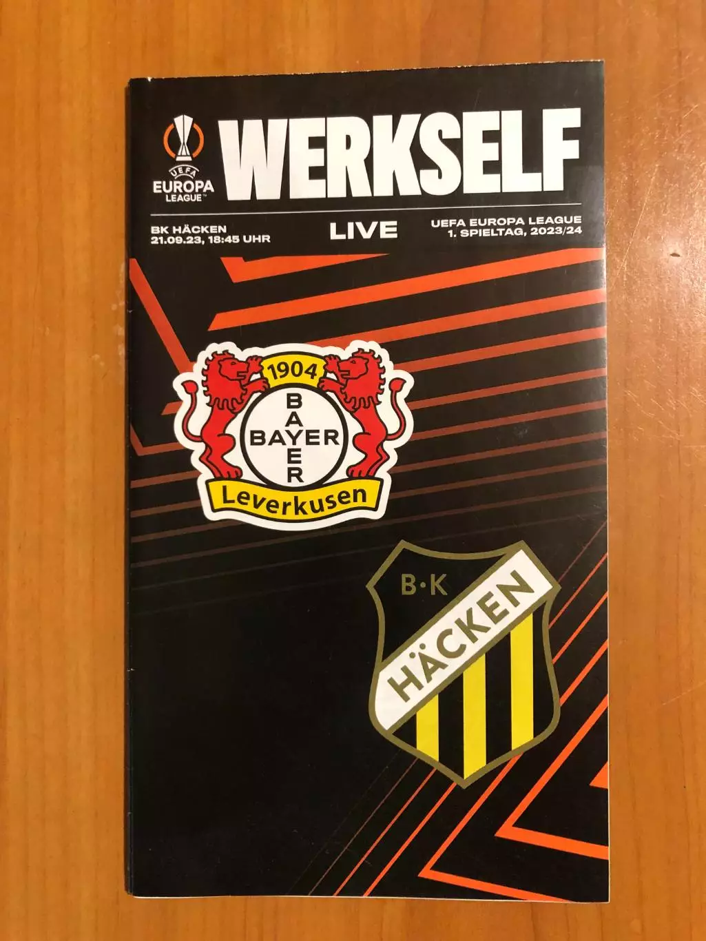 Байер Леверкузен (Германия) - Хеккен (Швеция). Лига Европы. 21.09.2023. Постер