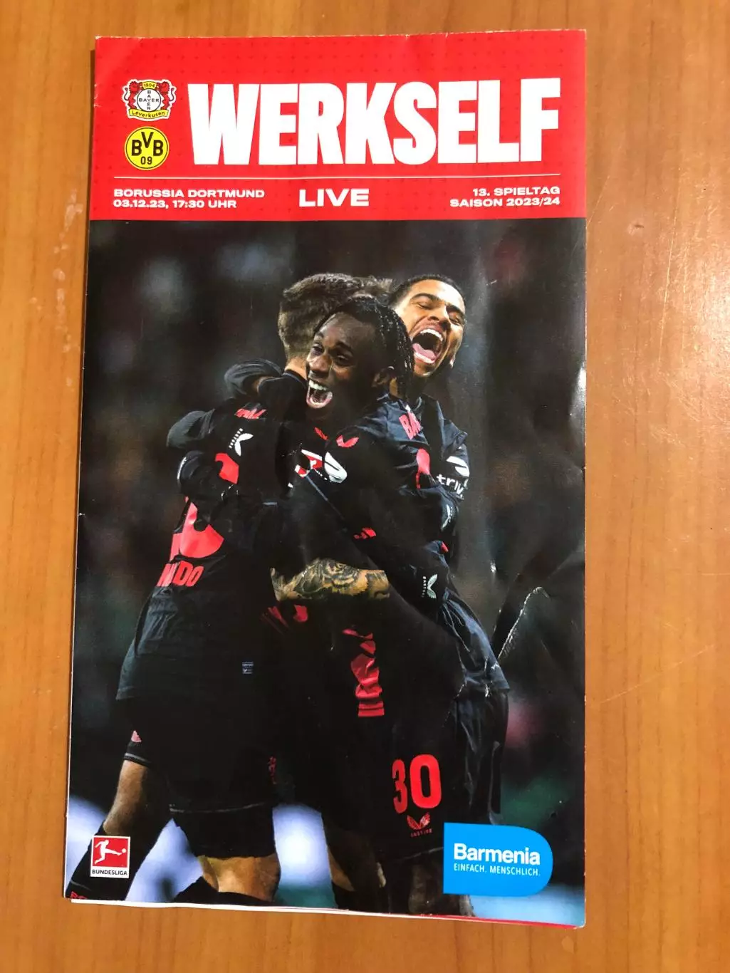 Байер Леверкузен - Боруссия Дортмунд. 03.12.2023. Постер