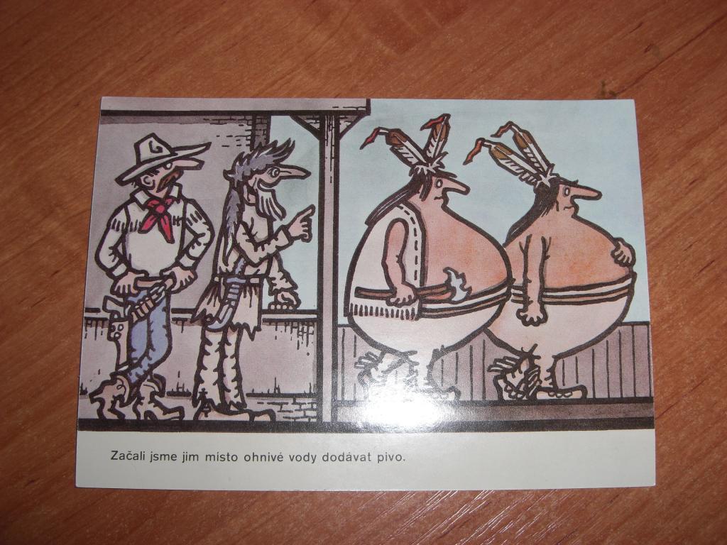 Юмористическая открытка Чехословакия 1986 г.