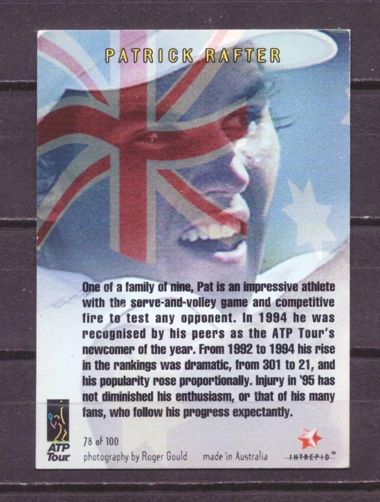 карточка теннис Австралия №10187 1