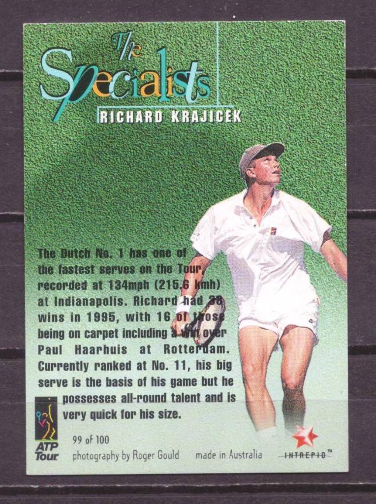 карточка теннис Австралия №10191 1